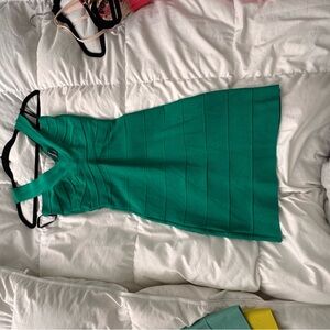 bebe Emerald Green Mini Dress